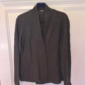 Eileen Fisher Women's Dark Brown Cardigan/Sweater Jacket